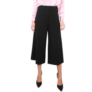 Josephine Chaus Black Cropped High Rise Wide Leg Pants Trousers Size 6 28"